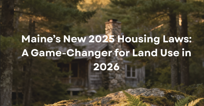 Maine’s 2025 Land Use Update: Big Wins for Buyers, Sellers, Investors & Communities